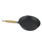 High Quality Very Sturdy Frypan Iron 27cm For Campfire Cool Grip Wooden Handle