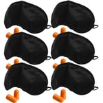 Sure Travel Eye Shade Family Pack, 6 x Sleeping Rest Comfort Masks + Ear Plugs