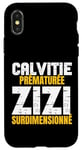 Coque pour iPhone X/XS Homme Humour Chauve Calvitie cheveux Humour Homme Beauf