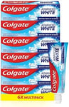 Colgate Advanced White Toothpaste, 6 X Multi Action Whitening Toothpastes with C