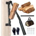 Fendeuse à bois murale amovible, fendeuse de bois de chauffage manuelle, fendeuse de bûches robuste, outils de fendage de bois pour la maison en