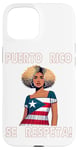 Coque pour iPhone 15 Puerto Rico Se Respeta Magnifique drapeau Boricua Femme PR