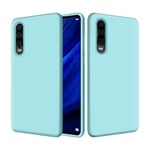 Silicone Case for Huawei P30, Silicone Soft Phone Cover with Soft Microfiber Cloth Lining, Ultra-thin ShockProof Phone Case for Huawei P30 (Sky-blue)