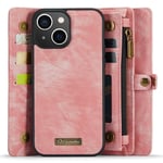 CaseMe Multi-slot Plånboksfodral iPhone 15 Rosa