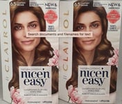 Nice' n Easy Hair Dye Permanent 6.5, Lightest Brown Clairol Pack Of 2 