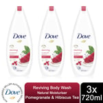 Dove Body Wash Skin Natural Moisturising Cream Caring/Pampering/ProAge, 720ml