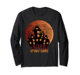 Halloween Horror Enter If You Dare Haunted House Bats Scary Long Sleeve T-Shirt