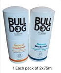 Bulldog Skincare Lemon & Bergamot-peppermint & Eucalyptus Roll On 2x75ml Each