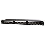 Patchpanel 19" 24 portar Cat6