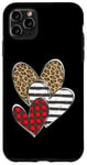 iPhone 11 Pro Max Happy Valentines Day Love Cute Heart Cheetah Plaid Pattern Case