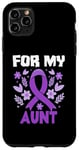 Coque pour iPhone 11 Pro Max Ruban violet de sensibilisation au lymphome de Hodgkin pour ma tante