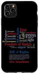 Coque pour iPhone 11 Pro Max Premier amendement Liberté d'expression Liberté de la presse