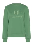 GANT Reg Tonal Shield C-Neck Sweat Grön