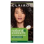 Clairol Natural Instincts Semi-Permanent No Ammonia Hair Dye, 4 Dark Brown