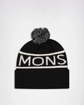 Mons Royale Unisex McCloud Pom Pom Merino Beanie Black/White OS