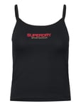 Superdry Sport Sportswear Logo Fitted Cami Svart