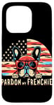 Coque pour iPhone 15 Pro Bouledogue français Pardon My Frenchie America Retro Sunset Dog