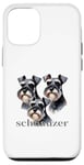 Coque pour iPhone 14 schnauzer design simple