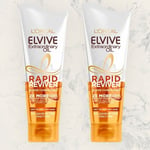 2 x LOreal Elvive Extraordinary Oil Rapid Reviver Dry Hair Conditioner 180ml