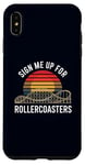 Coque pour iPhone XS Max Inscrivez-moi pour le ventilateur Rollercoasters Retro Roller Coaster