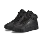 PUMA Carina 2.0 Mid WTR Jr Sneaker, Black Black-Dark Shadow, 3 UK