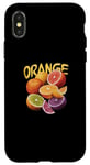 Coque pour iPhone X/XS Motif orange amusant pour amateur de fruits d'orange