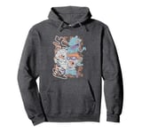 Rugrats Running From Reptar Tommy & Chuckie Retro Poster Pullover Hoodie