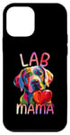 Coque pour iPhone 12 mini Lab Retriever Lover Pop Art Femme Labrador Retriever Mom