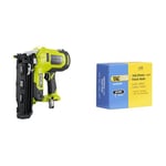 RYOBI - Cloueur de Finition 16G Air Comprimé 18V ONE+ - Pointe 19-64mm - Tête 1,6mm & Tacwise 0295 Clous de Finition Galvanisés de Type 16G / 35 mm, Lot de 2500