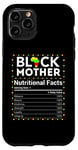 Coque pour iPhone 11 Pro Mère noire Faits nutritionnels Mélanine Fête des mères Maman Femme