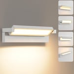 KUKAK LED Applique Murale Extérieur Intérieur,36W Moderne Éclairage Mural,Luminaire Murale Imperméable IP65 3000K blanc chaud,Mur Lampe Angle de Lumière Réglable pour Terrasse Entrée Jardin,Blanc