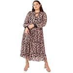 Lovedrobe Summer Dresses for Women Ladies Midi Sun Dress Faux Wrap Leopard Size 22