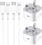 2 Pack USB C Plug for iPhone Charger, Type C Fast Charger and Cable for... 