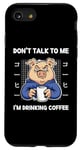 Coque pour iPhone SE (2020) / 7 / 8 Pig Don't Talk To Me I'm Drinking Coffee Style japonais