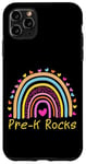 iPhone 11 Pro Max First Day Of Pre-K Rocks Teacher Rainbow Case