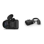 Garmin Dash Cam Mini 3, Super Compact Dash Cam, 140-degree Field of View, Incident Detection, 1080p HD Video, Built in Clarity Polariser, Parking Guard & Garmin Constant Power Cable,Black