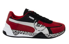 Puma x Scuderia Ferrari Speed Hybrid Low Lace Up Mens Trainers 306395 02 - Red Leather - Size UK 7