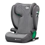 Kinderkraft JUNIOR FIX i-Size Siège auto bébé Groupe 2/3 100-150 cm, de 3,5 à 12 ans, avec Isofix fixation, Têtière ajustable en hauteur 10 niveaux, Protection latérale, Housse amovible, Gris