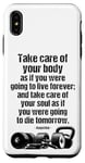 iPhone XS Max Motivational Gym Quote Care For Body & Soul Fitness Training Case