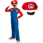 Smiffys Nintendo Super Mario Brothers Mario Classic Costume (Size 4-6)