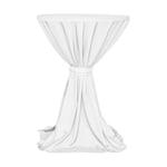 Gastro Uzal Milano 7F-37GL-4L9G Nappe de Table Ronde avec nœud Blanc 80-100 cm