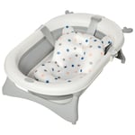 Foldable Portable Baby Bath Tub w/ Temperature-Induced Water Plug for 0-3 years