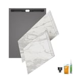 Receveur à carreler 180 x 90 WEDI Fundo Riolito Neo + revêtement Top marble white + colle + écoulement vertical + kit étancheité