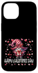 iPhone 14 Happy Valentines Day Gnome For Women Cute Love Heart Pattern Case