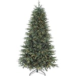 WeRChristmas Pre-Lit Colorado Blue Spruce Christmas Tree, 350 Warm White LED Lights, Green, 6 ft / 1.8 m