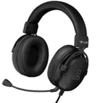 The G-Lab - Korp Titanium - Casque Gaming PS5 /PS4 / PC - Casque Gamer Filaire, Jack 3.5 mm, Son Stéréo Haute qualité - Casque Gaming pc avec Télécommande - Microphone détacheable - New