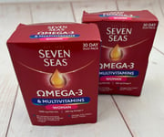 Seven Seas Omega-3 & Multivitamins Woman 30 Day Duo Capsules & Tablets x 2