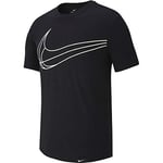 Nike Men M NK DRY TEE SWOOSH BALL T-shirt - Black, Medium