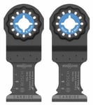 Bosch Starlock Carbide Oscillating Tool Blades, Multi Tool Blades for Cutting Iron Bar, Metal, Wood with Nails, Drywall and Tile; 2-Pack, 1-1/4“ Width (OSL114C-2)