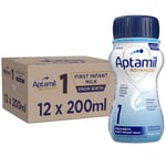 12 x 200ml Aptamil Advanced 1 First Infant Milk Suitable From Birth